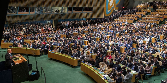 President Donald Trump speaks during the 72nd session of the United Nations General Assembly at U.N. headquarters, Tuesday, Sept. 19, 2017.
