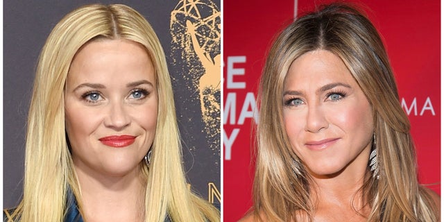 Actresses Reese Witherspoon (left) and Jennifer Aniston (right) both star in 'The Morning Show' on AppleTV. 