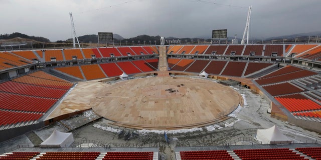 The Pyeongchang Olympic Stadium is an open-air stadium. A request to add a roof was denied.