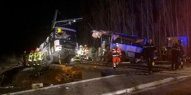 Six students died and several others were injured after a school bus and regional train collided in France.