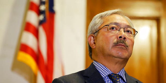 FILE 2017: San Francisco Mayor Ed Lee listens to questions during a news conference at City Hall in San Francisco.