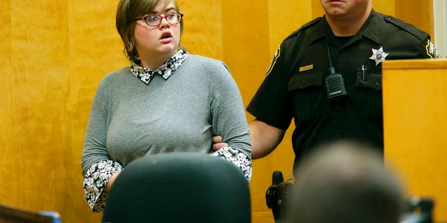Morgan Geyser (pictured) pleaded guilty to first-degree intentional homicide with the agreement that she isn't criminally responsible and shouldn't go to prison for her role in Leutner's stabbing.