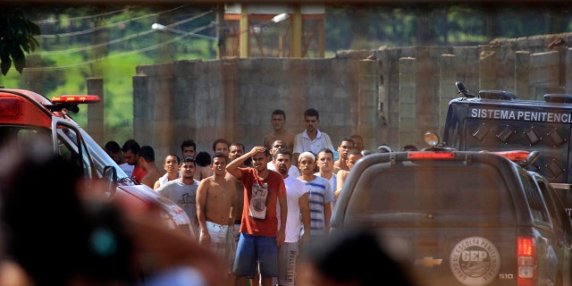 Brazilian police are searching for 99 inmates they said escaped following a prison riot that left nine dead.