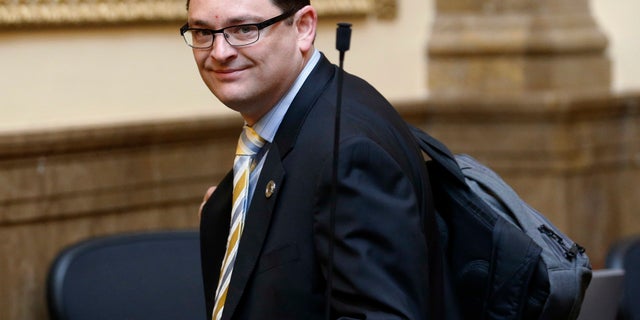 Republican Utah lawmaker Jon Stanard, seen in this file photo from Jan. 22, resigned on Tuesday.