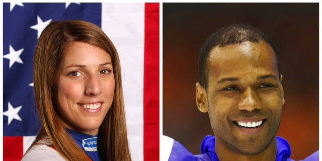 A tweet posted to the account of Shani Davis, right, is blasting the selection of luger Erin Hamlin as the U.S. flagbearer for Friday's opening ceremony for the Winter Olympics in South Korea.