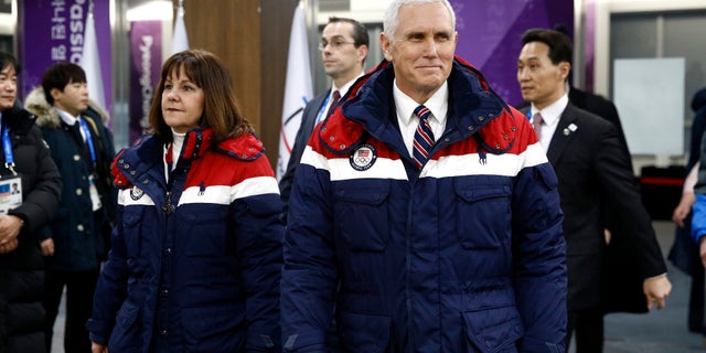 Vice President Mike Pence and his wife Karen attended the Olympics opening ceremony.