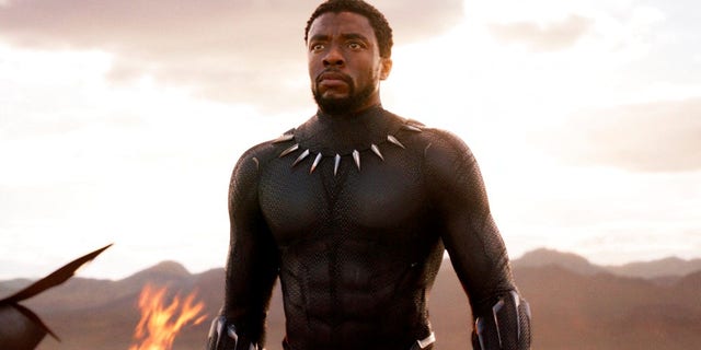 This image released by Disney and Marvel Studios' shows Chadwick Boseman in a scene from "Black Panther." (Marvel Studios/Disney via AP)