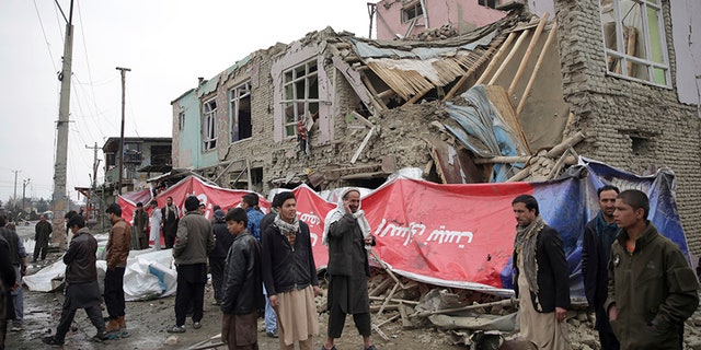 Mohammad Musa Zahir, a doctor at the area's Wazir Akbar Khan hospital, said 15 people were also wounded in the blast, including five children and two women.