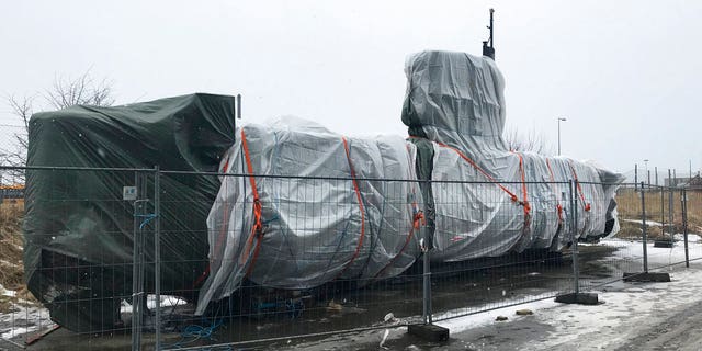 The Wednesday, March 7, 2018 photo shows the submarine UC3 Nautilus of Danish inventor Peter Madsen in Copenhagen, Denmark.