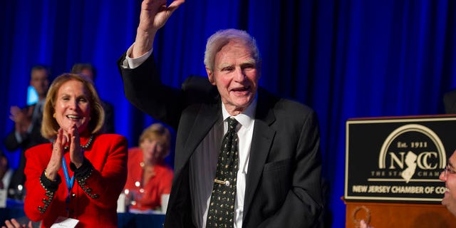 Former New Jersey Gov. Brendan Byrne died in January at age 93. A ceremony at Healy's Tavern in Jersey City on Friday was held in his honor.