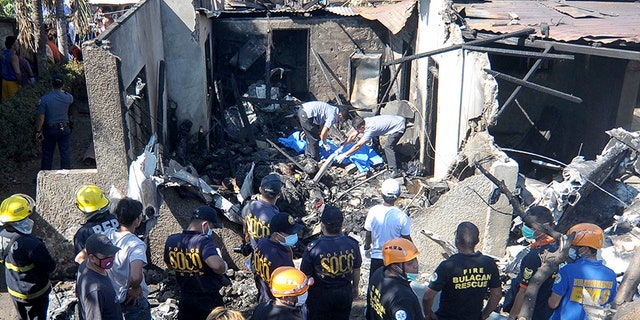 The Civil Aviation Authority of the Philippines (CAAP) confirmed that the plane, operated by Lite Air Express, crash-landed on take off, killing six people on board and three more on the ground.
