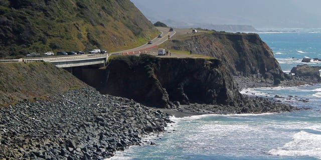 A portion of Highway 1, the Pacific Coast Highway, is seen in California. (Associated Press)