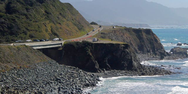 A portion of Highway 1, the Pacific Coast Highway, is seen in California. (Associated Press)