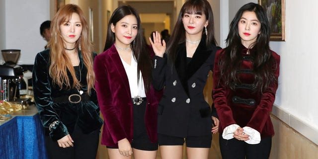 South Korean girl band Red Velvet is seen after their performance in Pyongyang, North Korea, Sunday, April 1, 2018.