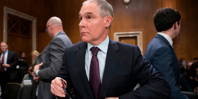 Scott Pruitt, administrator of the U.S. Environmental Protection Agency, is seen at his confirmation hearing on Capitol Hill in Washington, Jan. 18, 2017.