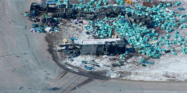 At least 15 were killed after a bus crash Friday.