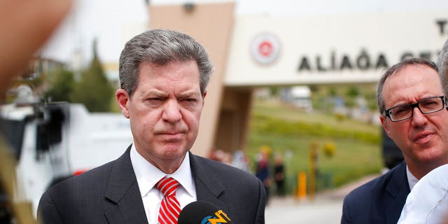 Samuel Brownback, U.S. ambassador-at-large for international religious freedom under former President Trump, speaks in Turkey.