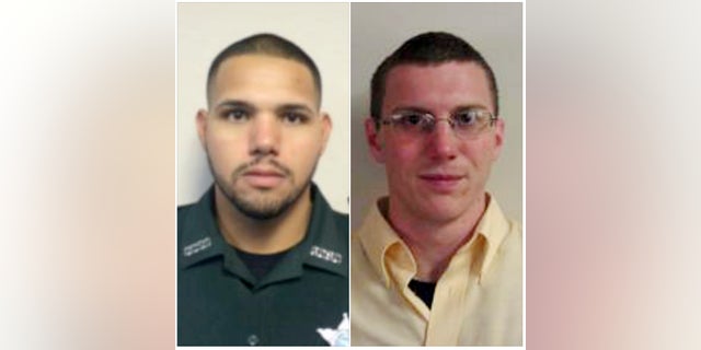 Sgt. Noel Ramirez (left) and Deputy Sheriff Taylor Lindsey (right) of the Gilchrist County Sheriff's Office in Florida were fatally shot while they were eating lunch in a restaurant.