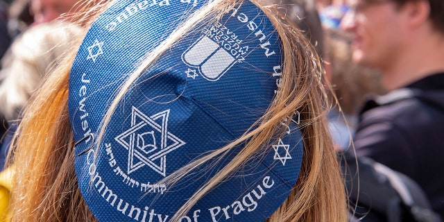 The kippa protest was triggered by the daytime assault last week of two young men wearing skullcaps in an upscale neighborhood in the German capital.