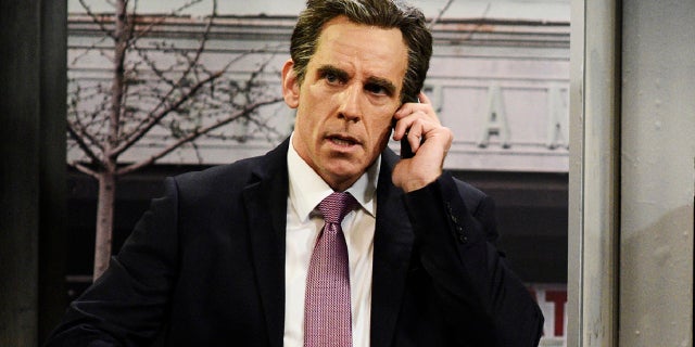 This image released by NBC shows Ben Stiller portraying attorney Michael Cohen during an appearance on "Saturday Night Live" in New York on Saturday, May 5, 2018.