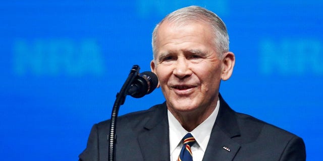Oliver North was appointed president of the National Rifle Association in May 2018. (Associated Press)
