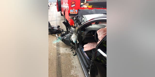 Police said it's not immediately known whether the Tesla's autopilot driving system was in use when it rear-ended a truck apparently without braking before impact at approximately 60 mph.
