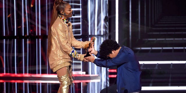Bruno Mars introduced Janet Jackson for the Billboard Icon Award.