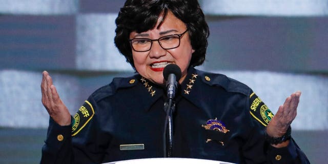 In this July 28, 2016, file photo, Dallas Sheriff Lupe Valdez speaks during the final day of the Democratic National Convention in Philadelphia. Texas' primary runoff will test whether the national Democratic Party's establishment can overcome an insurgent wing more openly hostile to President Donald Trump.