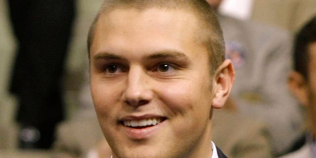 Track Palin, a son of Sarah Palin, is shown during the Republican National Convention in St. Paul, Minn., Sept. 3, 2008.