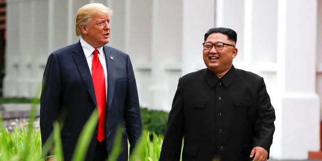 President Trump and Kim Jong Un during the Singapore summit.