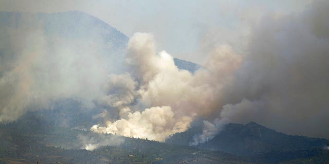 The Spring Creek Fire continues to burn in Costilla County on Tuesday, July 3, 2018 in La Veta, Colorado.