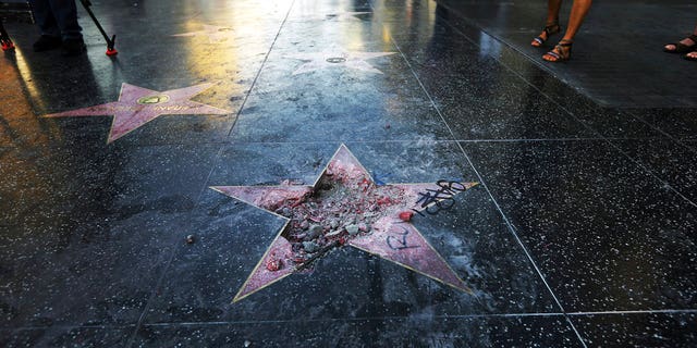 Austin Clay, 24, was charged with one count of felony vandalism on Monday for allegedly smashing President Trump's star on the Hollywood Walk of Fame with a pickaxe last month.
