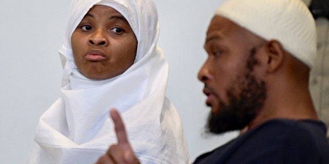 Defendants Hujrah Wahhaj, left, and Siraj Wahhaj were among several people arrested after authorities raided a property and found 11 children living on a squalid compound on the outskirts of tiny Amalia, N.M.