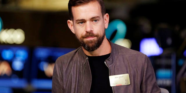 Twitter CEO Jack Dorsey is seen at the New York Stock Exchange.