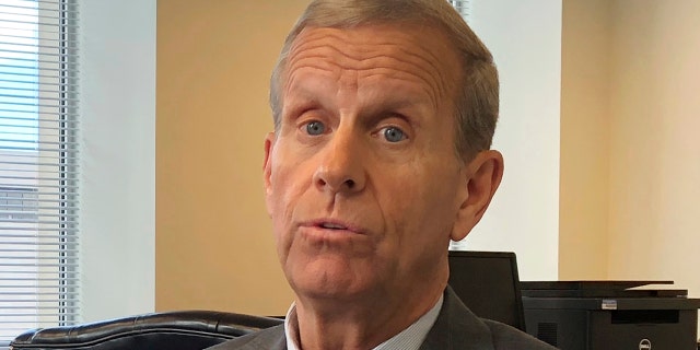 Frank Brogan, assistant secretary of elementary and secondary education, speaks in his office in Washington, Aug. 30, 2018.