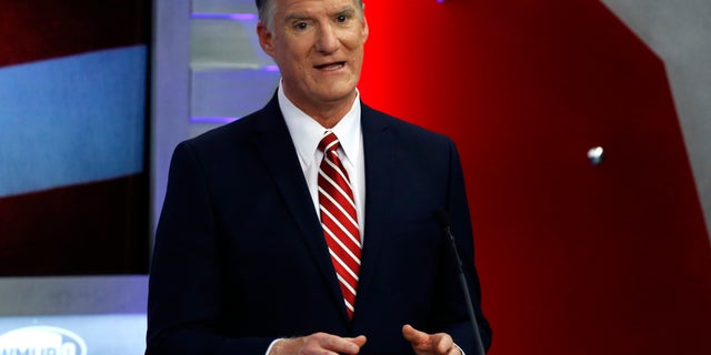Republican hopeful for New Hampshire's 1st Congressional District Andy Sanborn speaks during a debate.