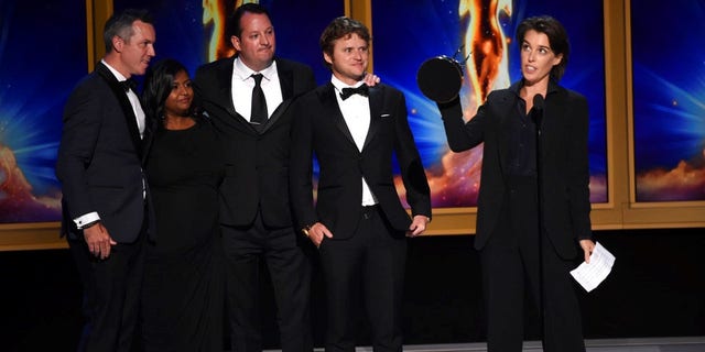 The team from "Anthony Bourdain: Explore Parts Unknown" accept the award for outstanding short form nonfiction or reality series for "Anthony Bourdain: Explore Parts Unknown" during night two of the Television Academy's 2018 Creative Arts Emmy Awards at the Microsoft Theater.
