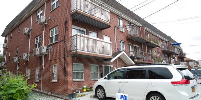 Police say five people, including three infants, were stabbed at an overnight day care center in New York City.