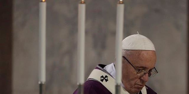 Pope Francis in Rome on Ash Wednesday.