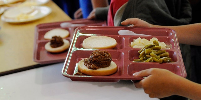 In this July 7, 2010 photo, a young boy carries his tray of food at lunch at the downtown YWCA in Sioux Falls, S.D. The food is gven out as part of the Summer Food Service Program designed for low-income children when they're not in school.  (AP Photo/Argus Leader, Elisha Page)