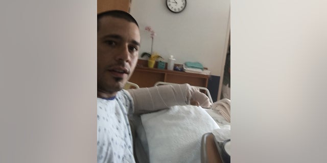 Federico Jaime recovering at the hospital.