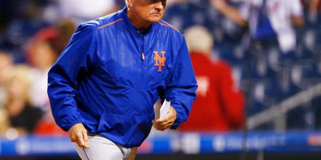 New York Mets manager Terry Collins will resign after the team’s final game this season and take a front-office position with the team.  (AP Photo/Laurence Kesterson)