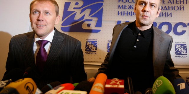 Andrei Lugovoi, left, and Dmitry Kovtun in 2007.
