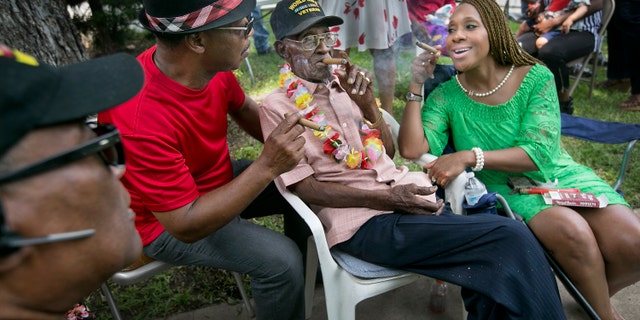 World War II veteran Richard Overton celebrates his 110th birthday on Wednesday with friends and family.