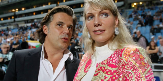 Margarita Louis-Dreyfus, right, with Olympique Marseille President Vincent Labrune in 2012.
