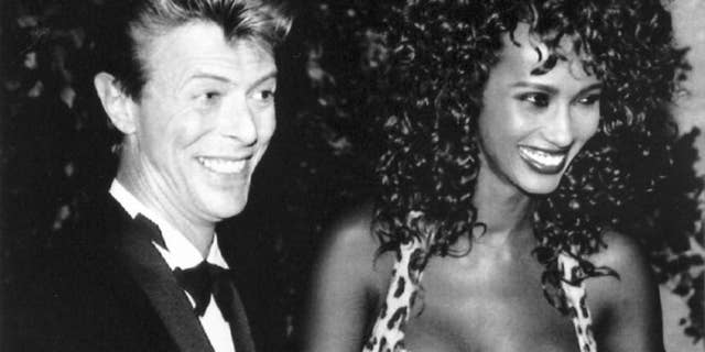 David Bowie and Iman 1991. The couple married in April 24, 1992 in Lausanne.