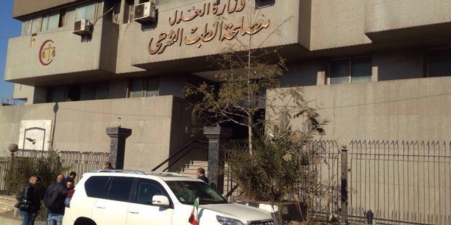 Cairo's central morgue where the body of Giulio Regeni was held Thursday.