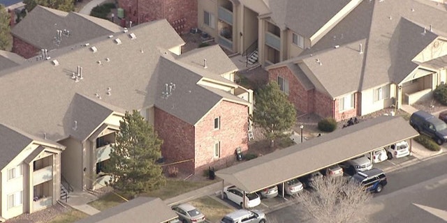 The Douglas County Sheriff's Office says five deputies were shot at an apartment community in Highlands Ranch, Colo.