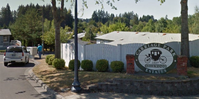 The Carriage Park Estates mobile home community in Sherwood, Ore.