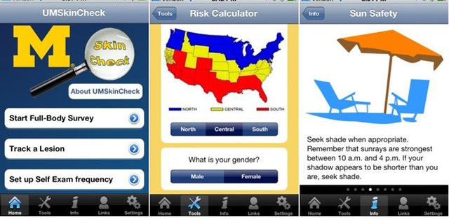 A new app from the Unversity of Michigan can help you conduct a self exam and detect skin cancer warning signs.